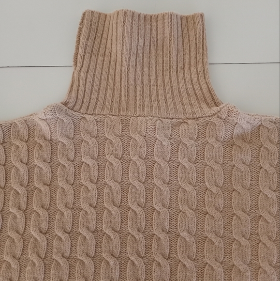 Vintage Lord Jeff Cable Knit Turtle Neck Sweater Women's Size Large - Picture 9 of 10